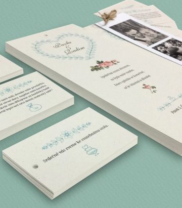 Vytvoříme kompletní sadu svatebního oznámení, pozvánek, obálek, kartiček i svatebního MENU.